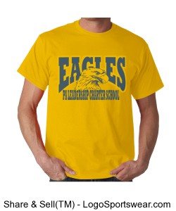 PALCS Eagles Short Sleeve Tshirt (Gold) Design Zoom