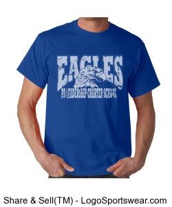 PALCS Eagle Short Sleeve Tshirt (Royal) Design Zoom